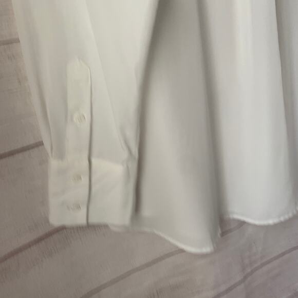 Nine West White Button Up Shirt Long Sleeve with Pocket Size XL - Picture 9 of 15